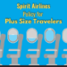 Policy for Plus Size travelers taking Spirit Airlines.
