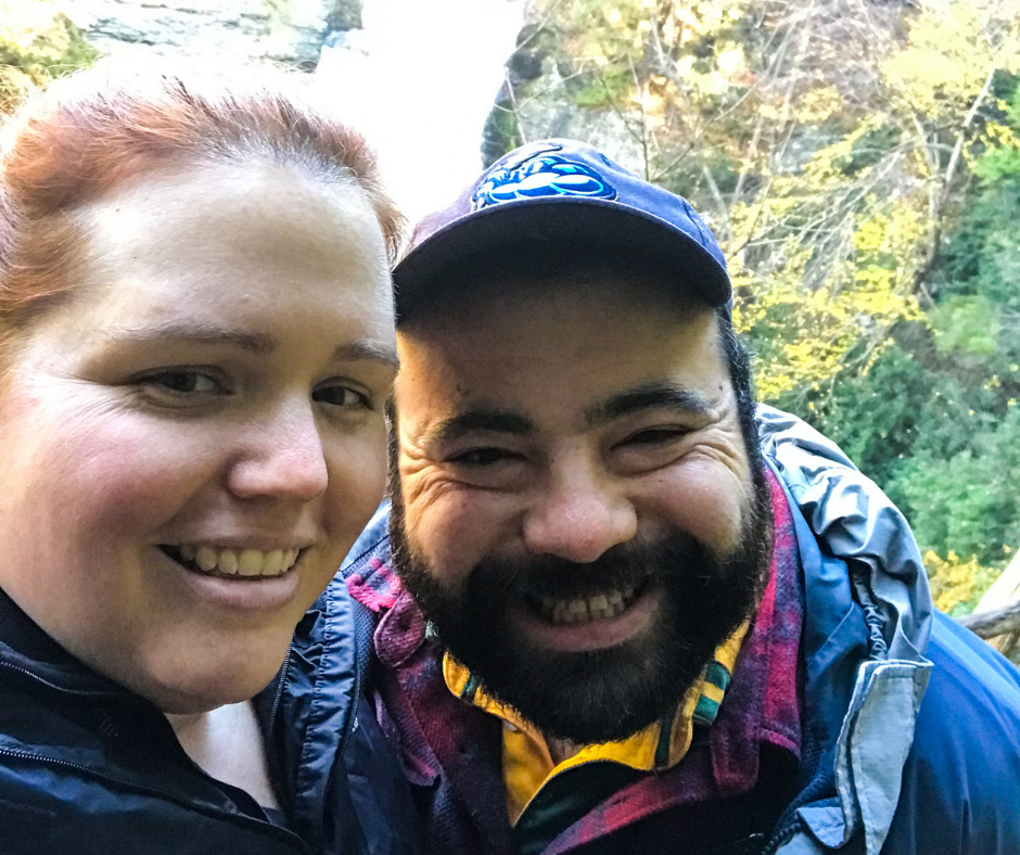Melissa and Peter, the Portly Passengers, at Bushkill Falls