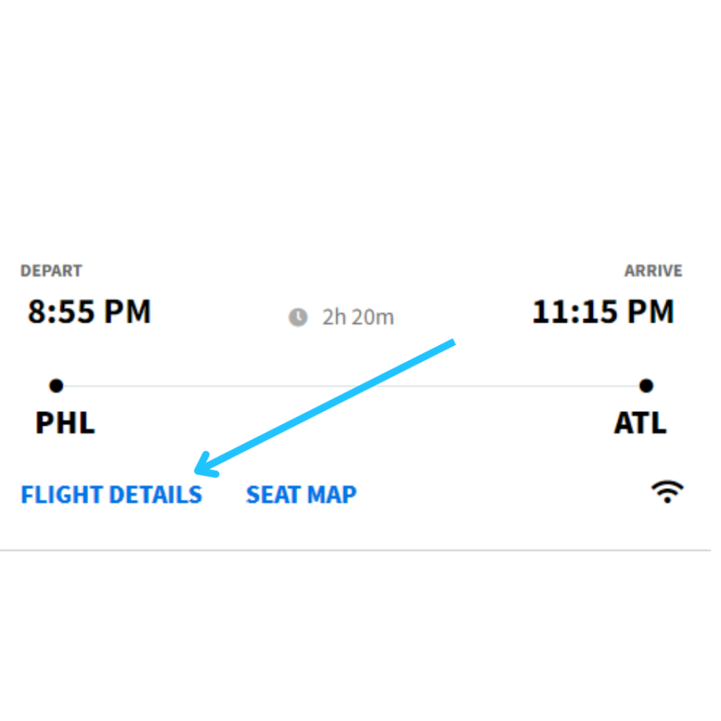 Spirit Airlines flight option to find flight details